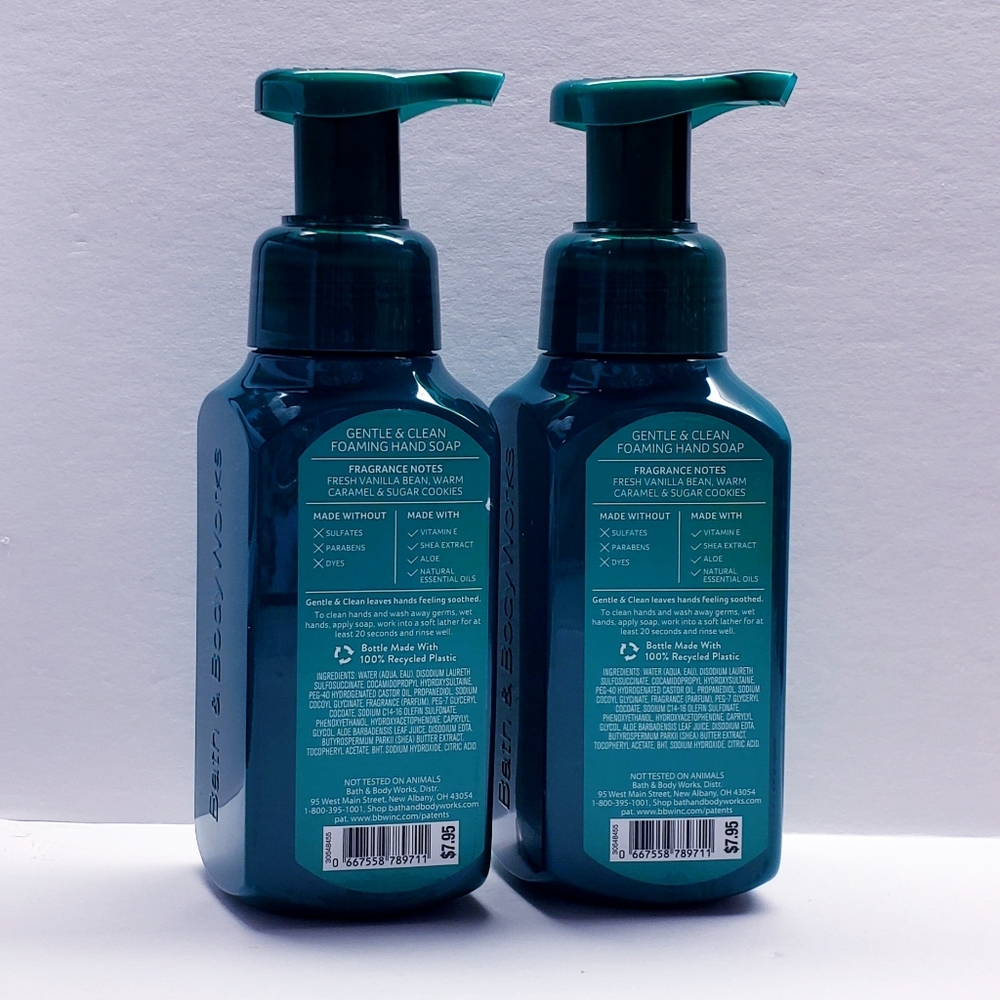 Bath & Body Works VANILLA BEAN NOEL Gentle Foaming Hand Soap, 8.75 oz (2 pcs) - Picture 3 of 3